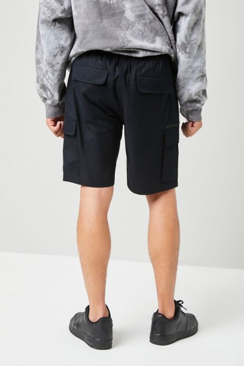 Short Forever 21 Drawstring Cargo Hombre Negras | e0c0tZZAL6q