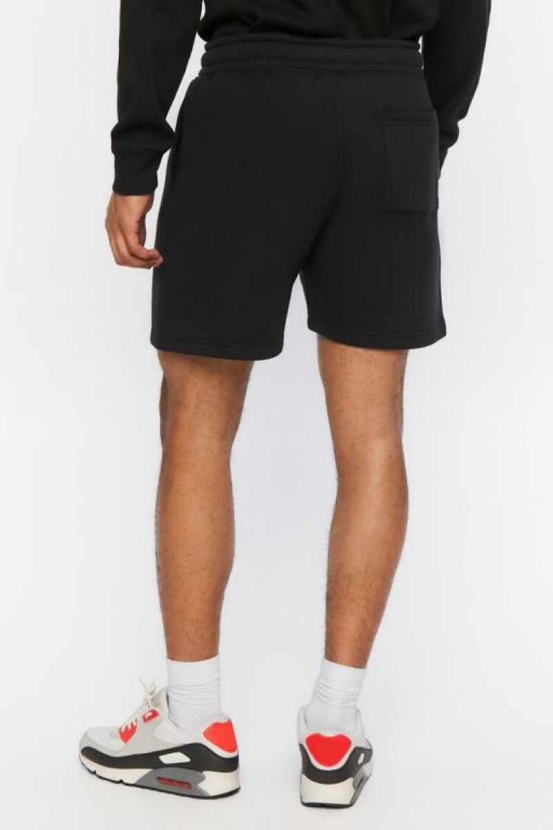 Short Forever 21 Drawstring Fleece Hombre Negras | Vqy9S1iZGOk