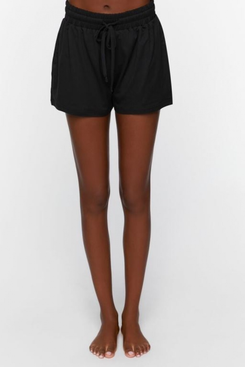 Short Forever 21 Drawstring Pajama Mujer Negras | 9WBgzHZ8IUb