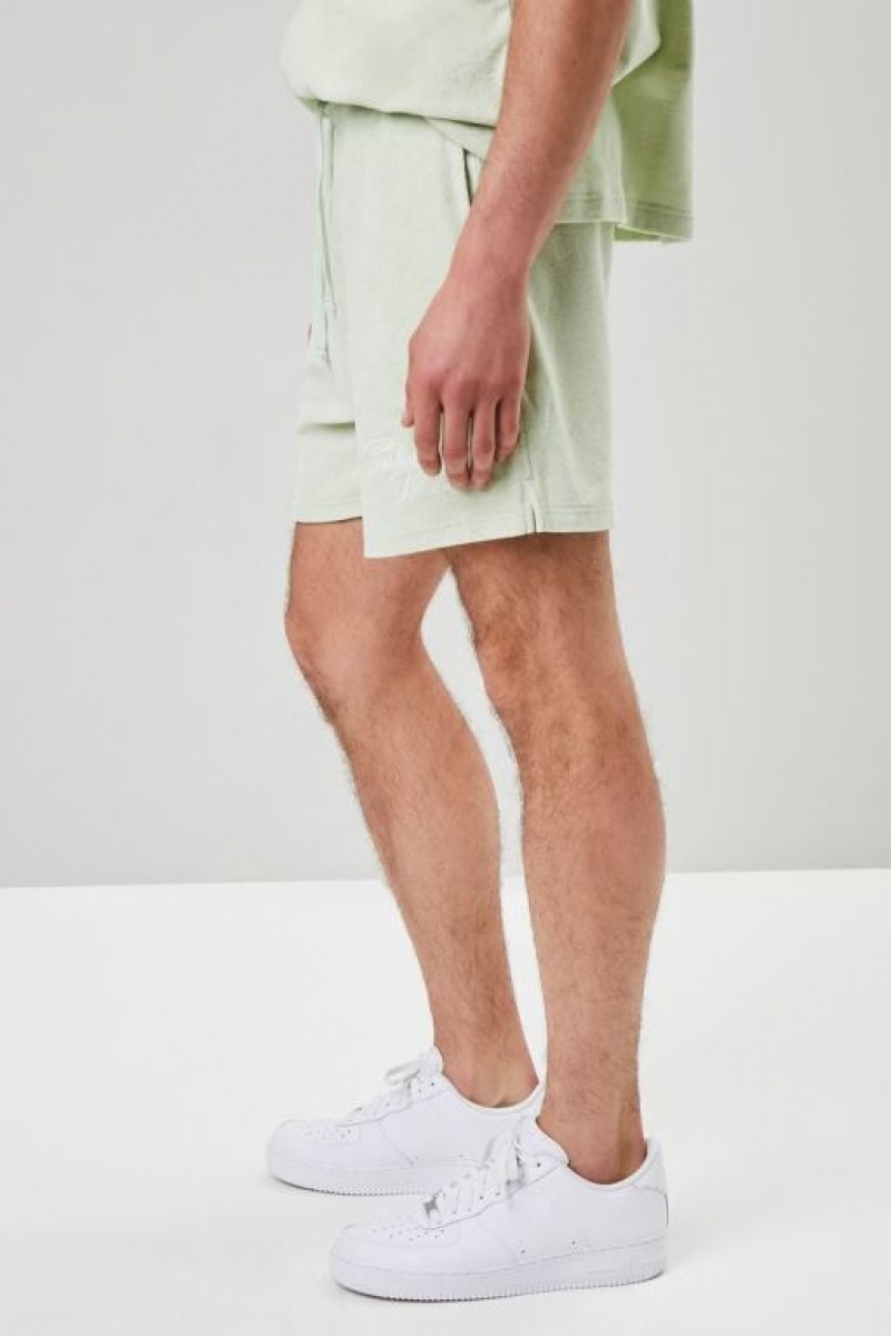 Short Forever 21 Embroidered Casbah Palace Hombre Verde Menta Blancas | 7aR2ZLfwbZQ