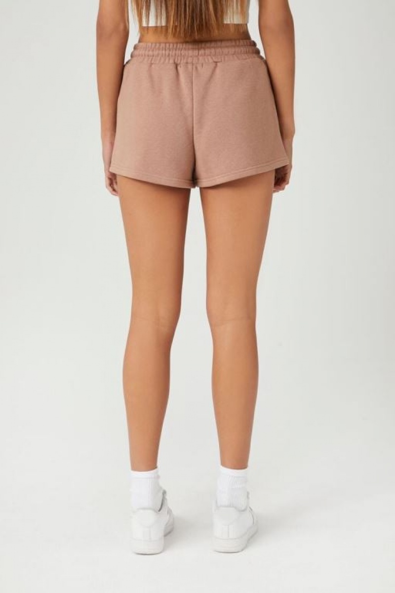 Short Forever 21 Fleece Drawstring Mujer Almond | hyoIKo8qUzE