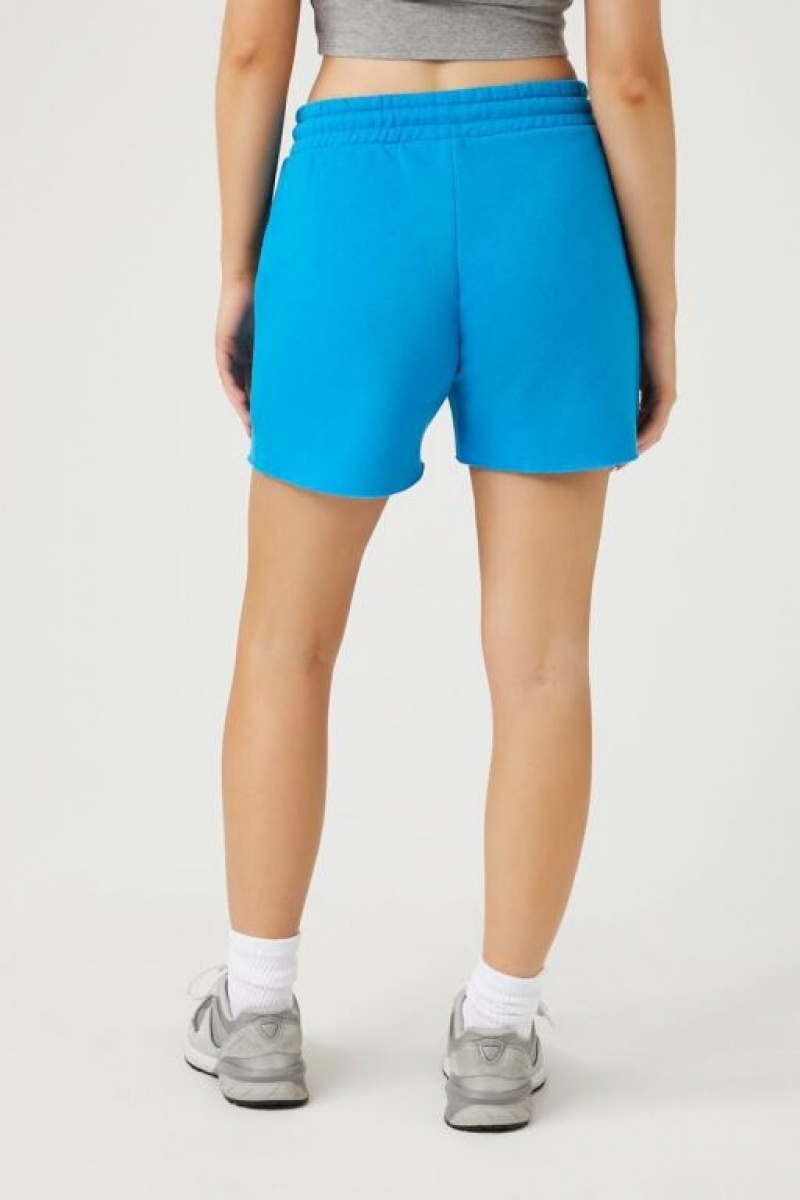 Short Forever 21 Fleece Drawstring Mujer Azules | ztdWH6jW7wK