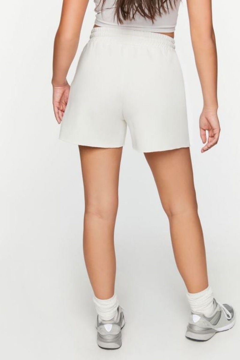 Short Forever 21 Fleece Drawstring Mujer Blancas | LV1UWLtwWjq