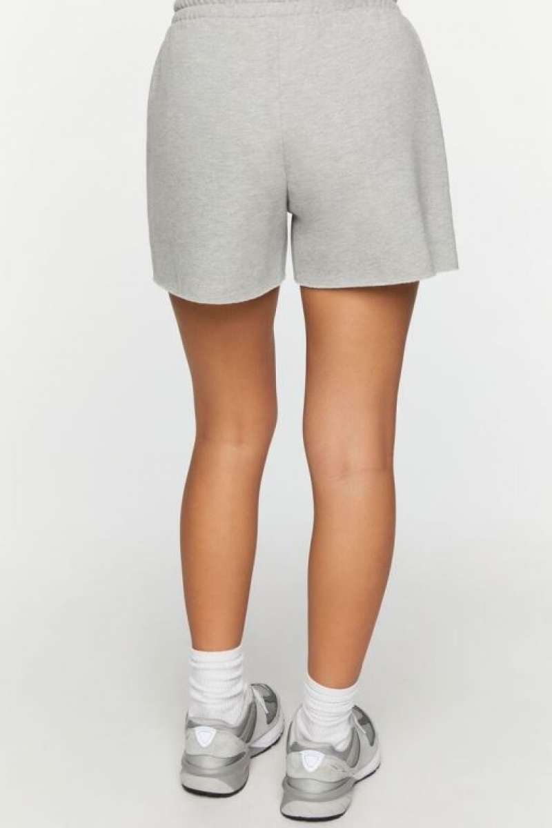 Short Forever 21 Fleece Drawstring Mujer Gris | x2aLyqs4ftL