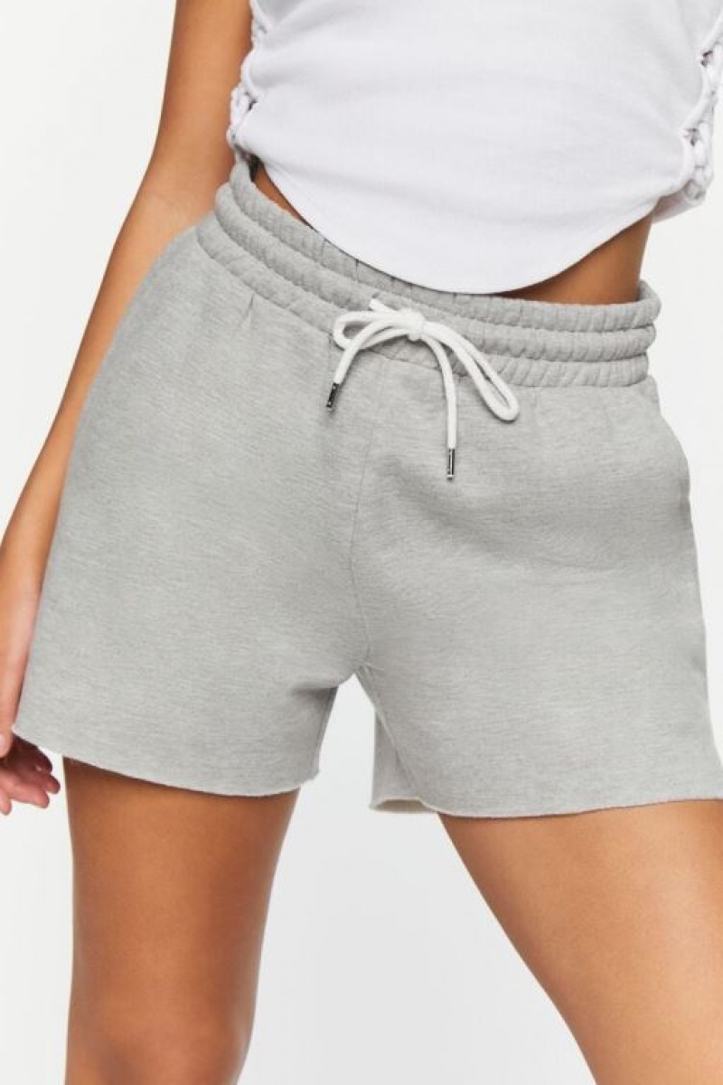 Short Forever 21 Fleece Drawstring Mujer Gris | x2aLyqs4ftL