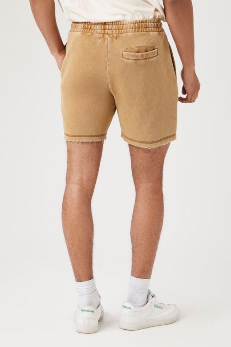 Short Forever 21 Frayed Drawstring Hombre Marrones Claro | 9RKWRt3cfPX