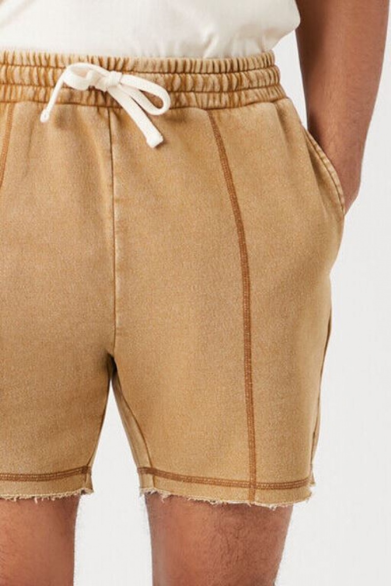 Short Forever 21 Frayed Drawstring Hombre Marrones Claro | 9RKWRt3cfPX