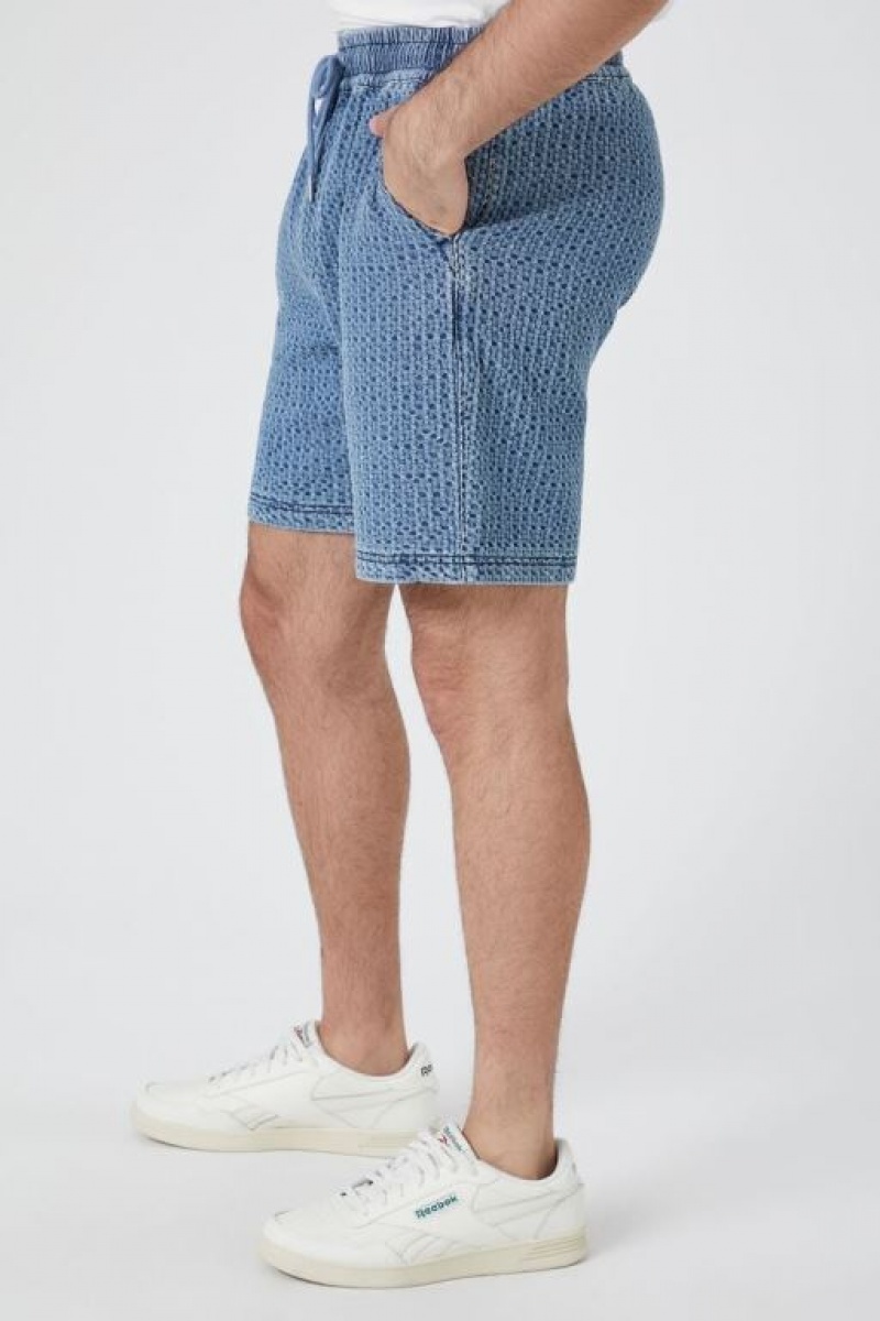 Short Forever 21 Jacquard Drawstring Hombre Azules Claro | Rl2yZy3xAO7