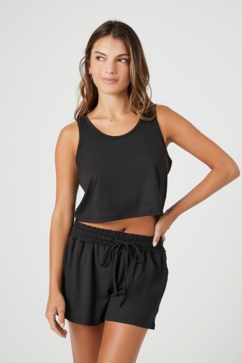 Short Forever 21 Jersey Knit Pajama Mujer Negras | p8SVOiUogub