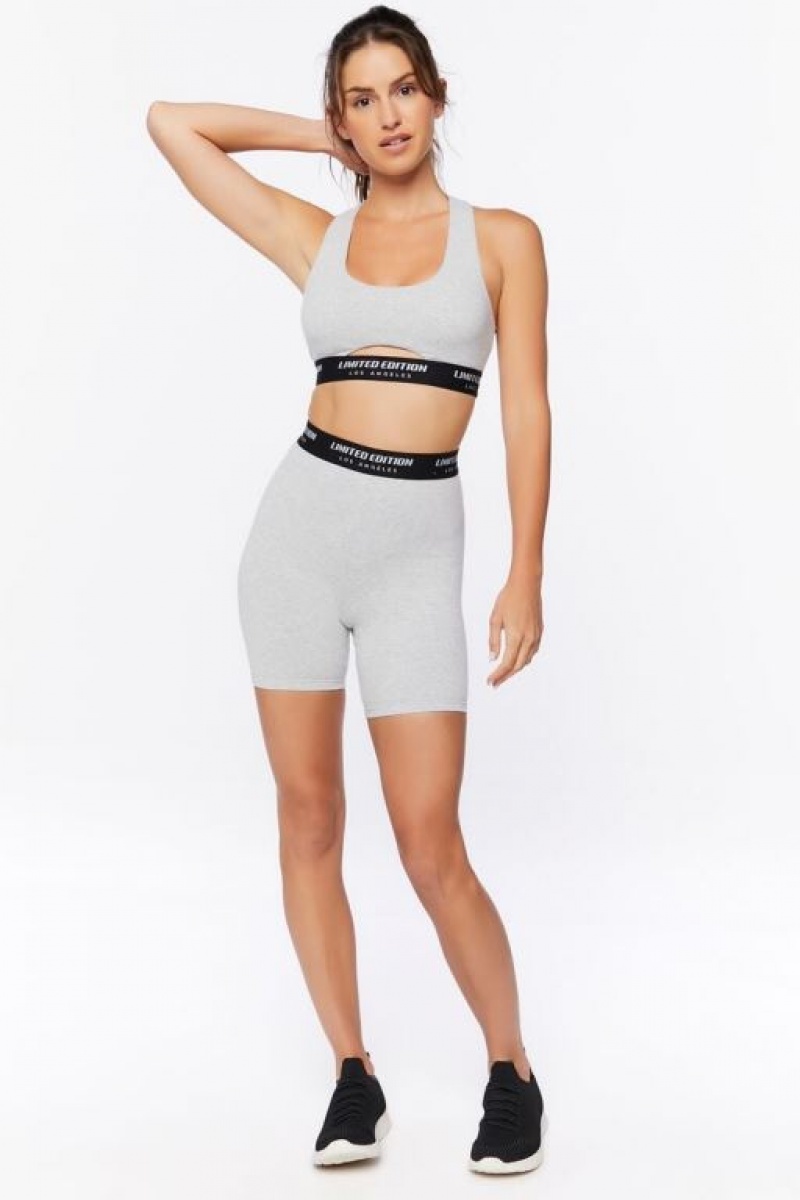 Short Forever 21 Limited Edition Active Biker Mujer Gris | Q4KXS1G08NH