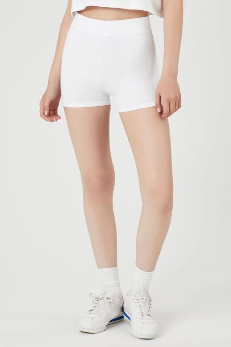 Short Forever 21 Organically Grown Cotton Hot Mujer Blancas | kryynFj75Ic