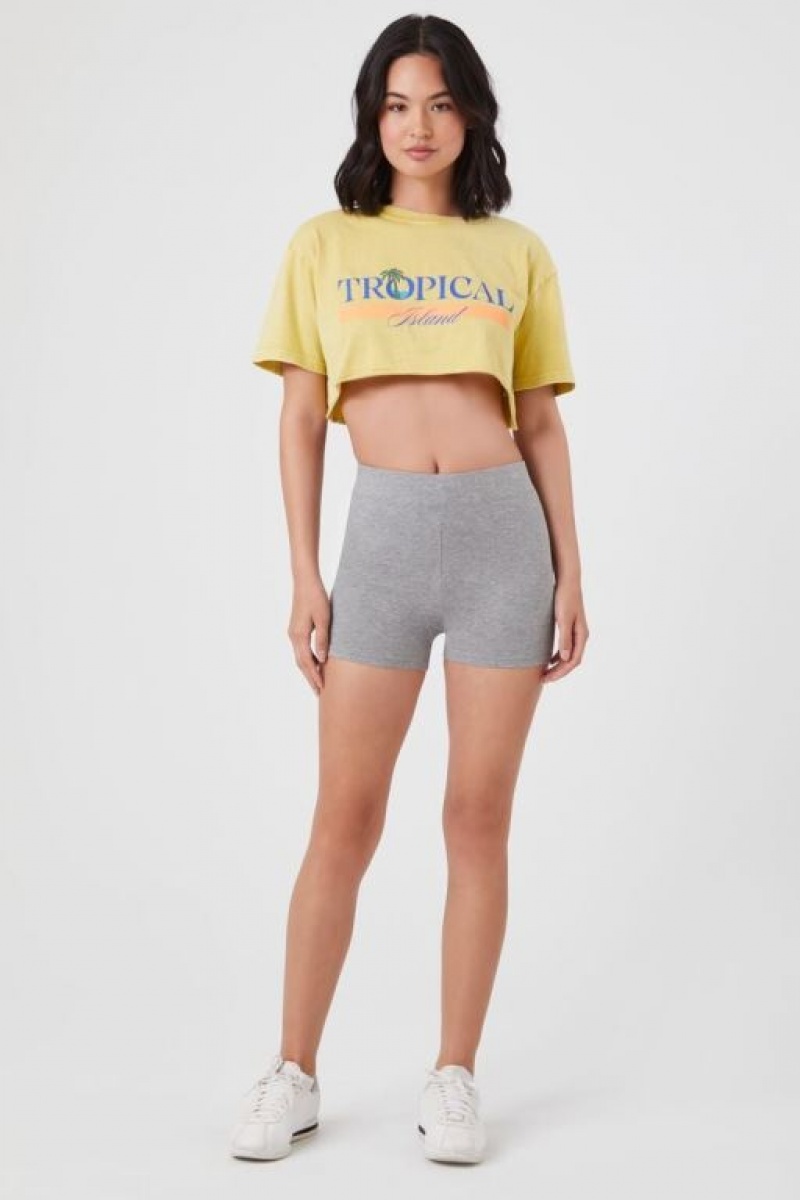 Short Forever 21 Organically Grown Cotton Hot Mujer Gris | 26Jn0uXkYUX