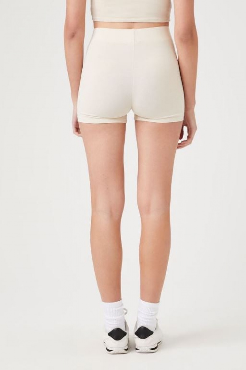 Short Forever 21 Organically Grown Cotton Hot Mujer Beige | YvvdNfqncik