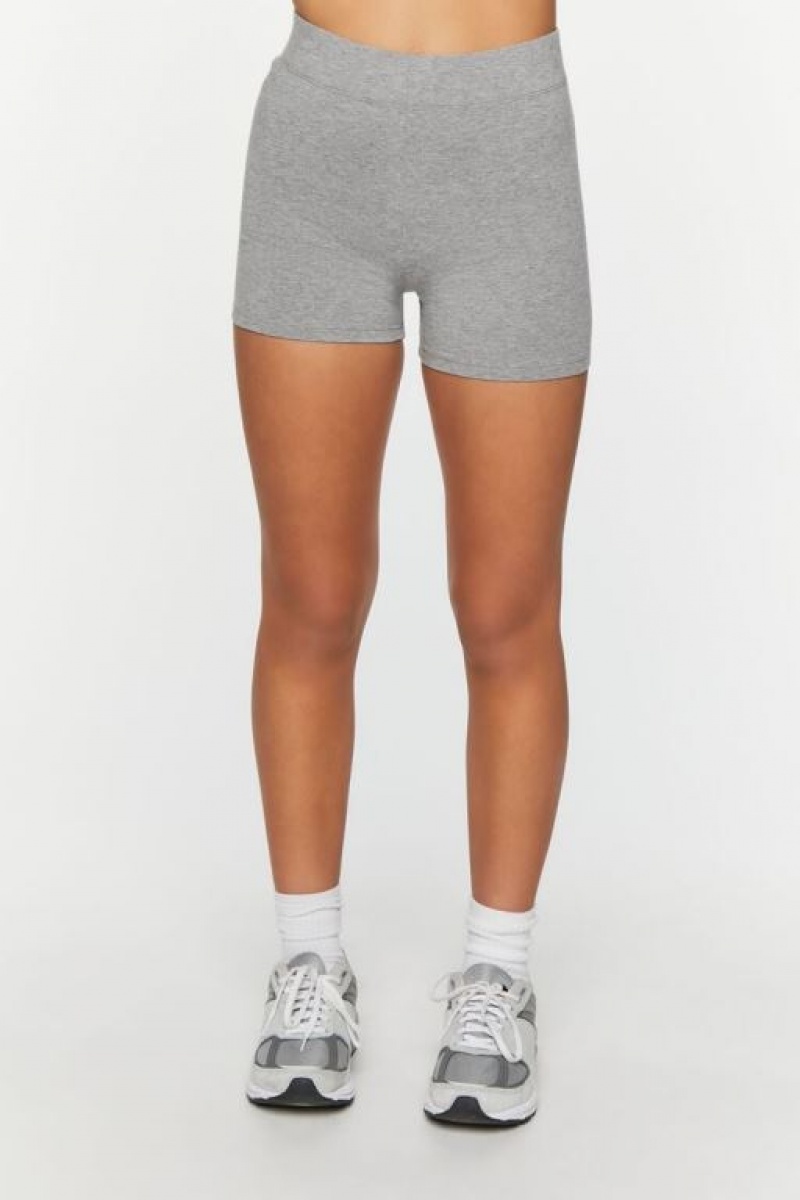 Short Forever 21 Organically Grown Cotton Hot Mujer Gris | mfjPSDNvahm