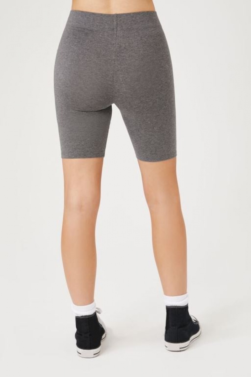 Short Forever 21 Organically Grown Cotton Bike Mujer Gris | GKEbs3CfbI9