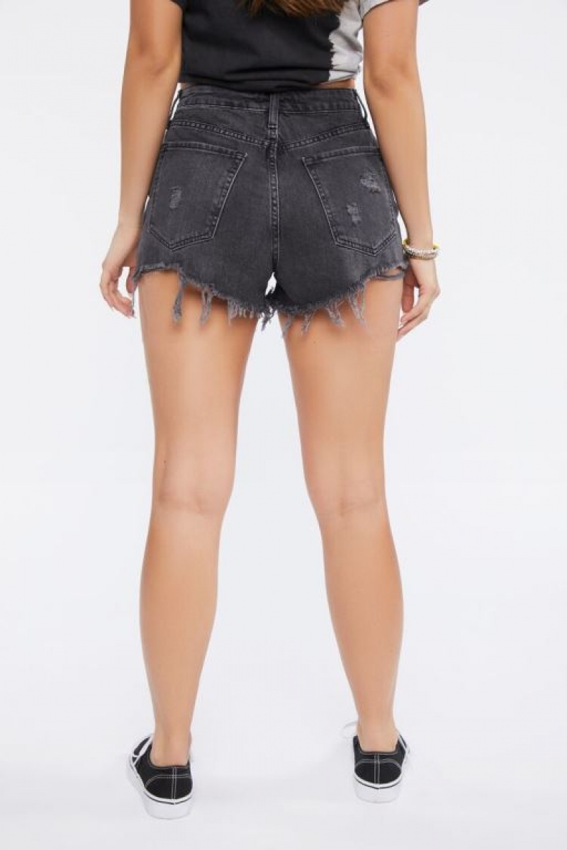 Short Forever 21 Organically Grown Cotton Retro Mujer Negras | 6KpWUC36GEH