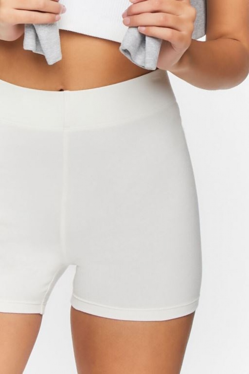 Short Forever 21 Organically Grown Cotton Hot Mujer Blancas | 00tczvfMX4J