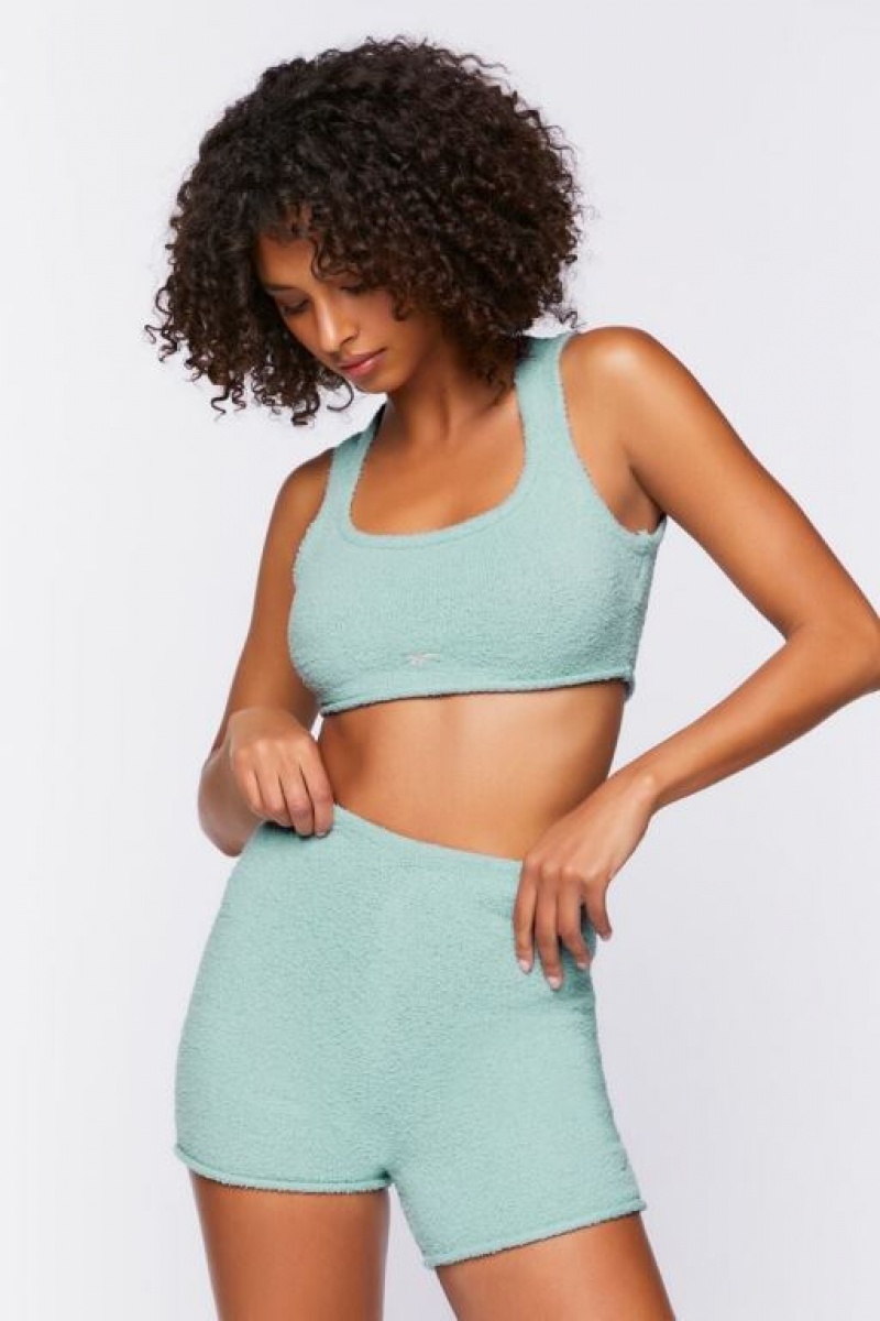 Short Forever 21 Reebok Classics Cozy Legging Mujer Seafoam | Top2GcX9Yf5