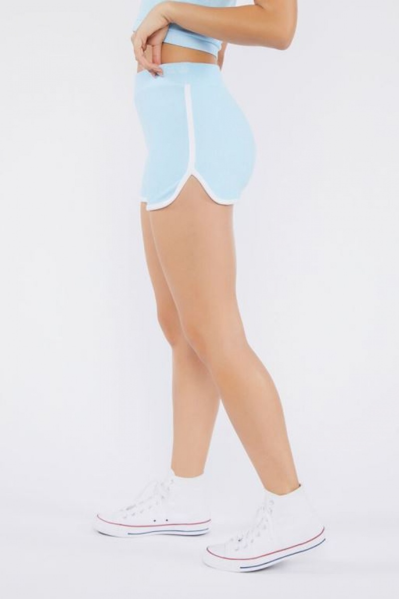 Short Forever 21 Seamless Dolphin Ringer Mujer Azules Blancas | Iml6ajc1BJY