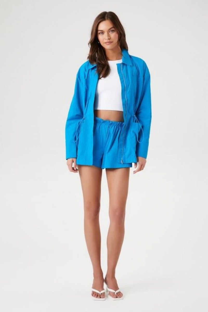 Short Forever 21 Toggle Drawstring Mujer Azules | pxYG3YoZ590