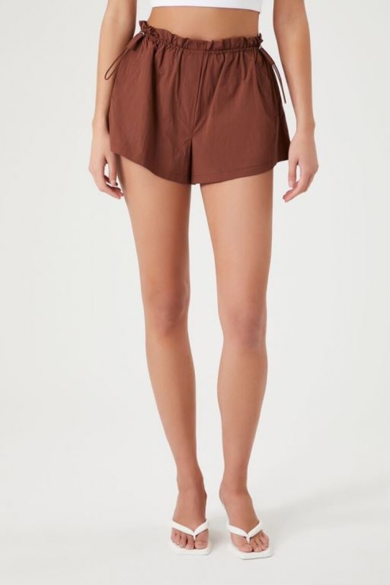 Short Forever 21 Toggle Drawstring Mujer Cappuccino | eLP86GotETH