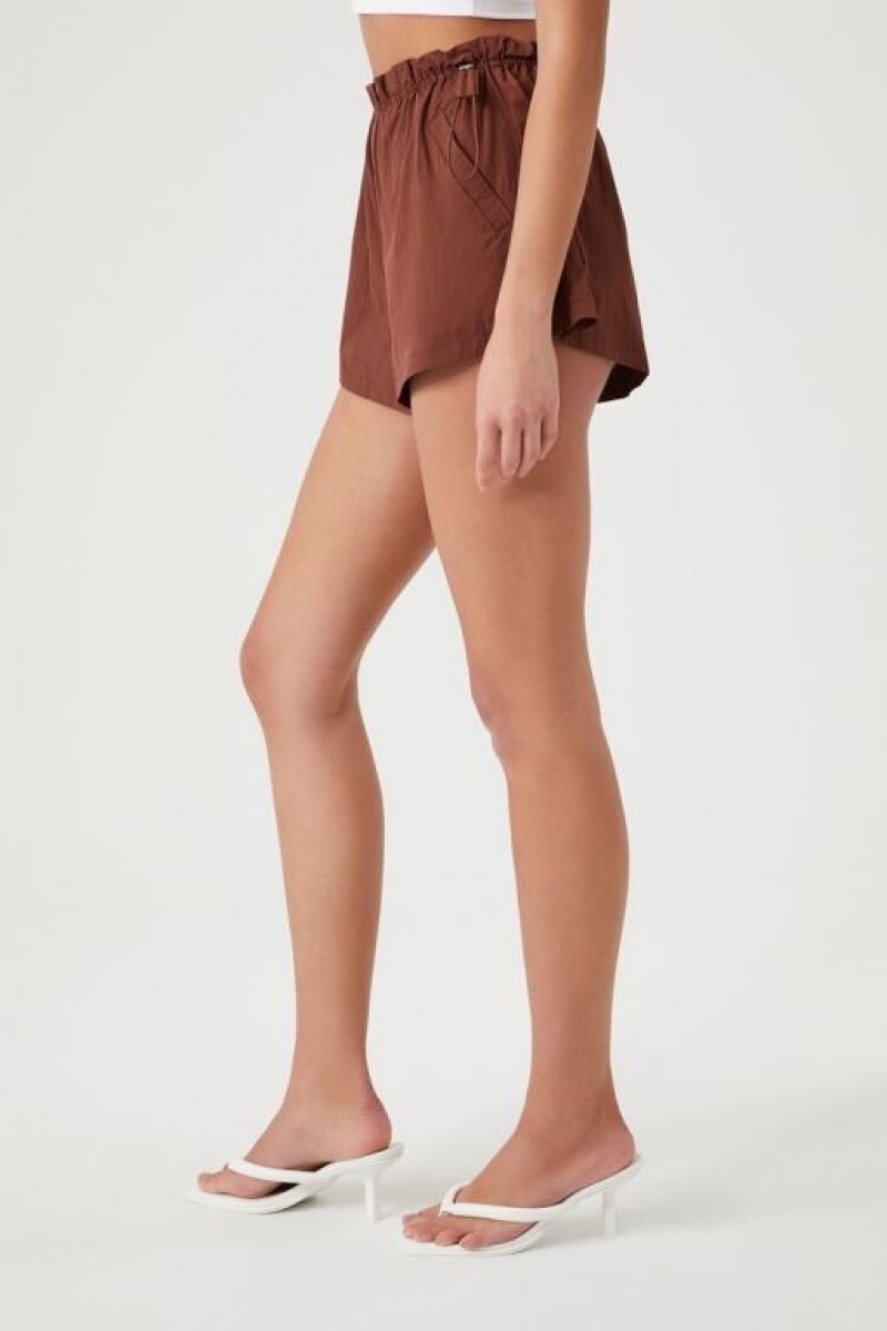 Short Forever 21 Toggle Drawstring Mujer Cappuccino | eLP86GotETH