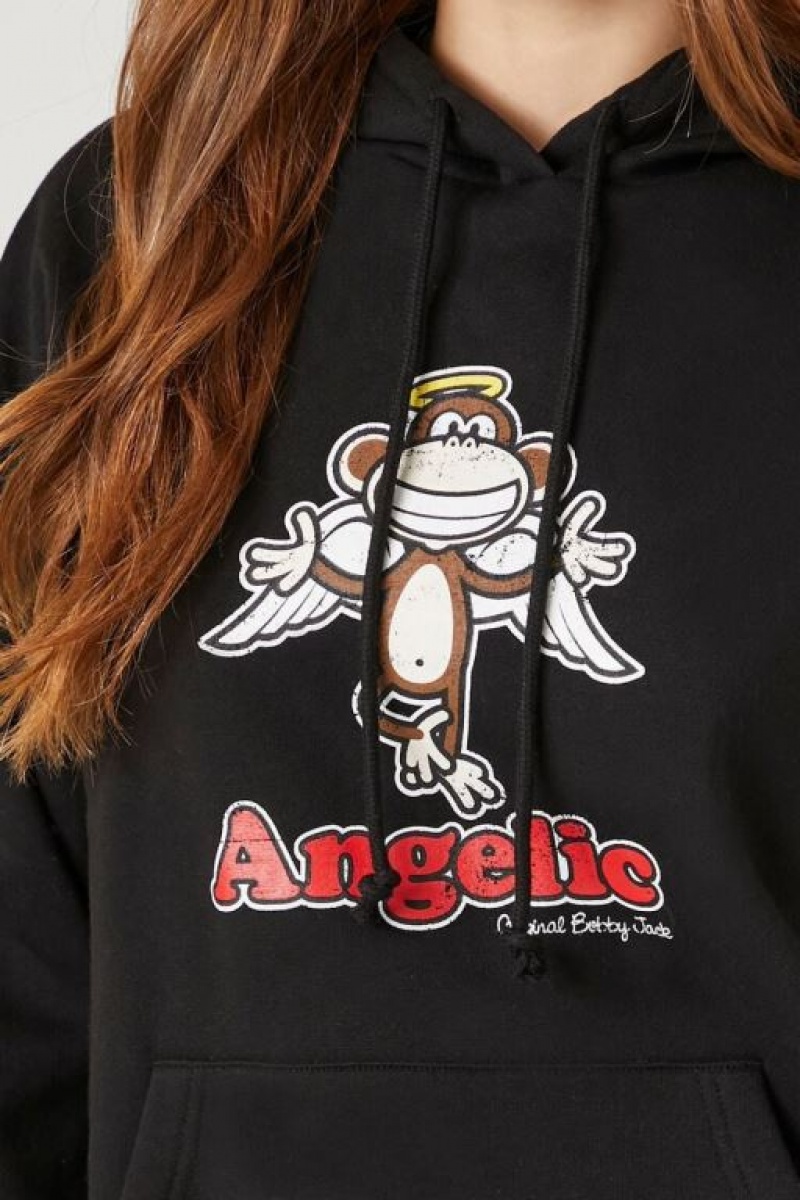 Sudadera con Capucha Forever 21 Bobby Jack Angelic Estampadas Mujer Negras Multicolor | MREByc7bFFD