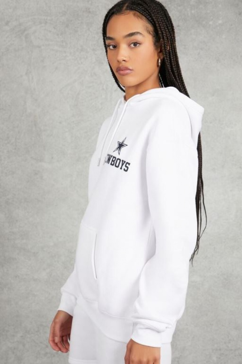 Sudadera con Capucha Forever 21 Dallas Cowboys Estampadas Mujer Blancas Azul Marino | bhaYWfJrVhO