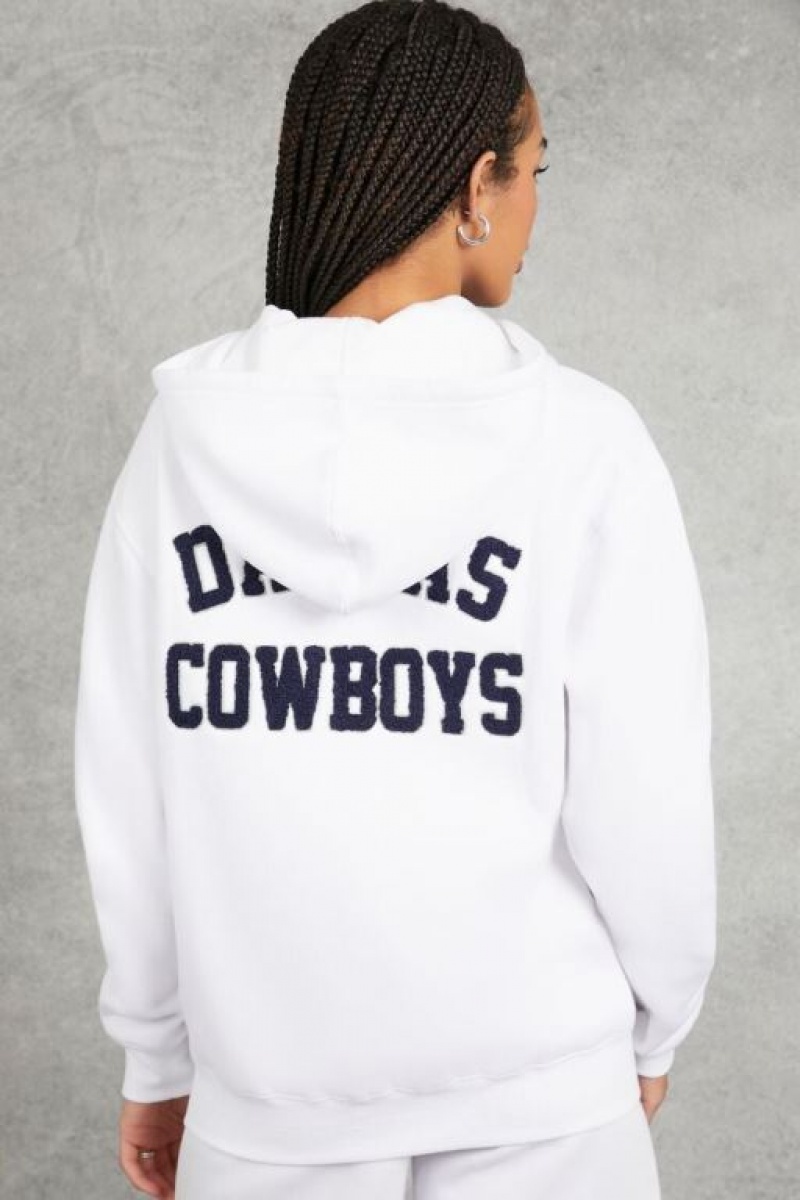 Sudadera con Capucha Forever 21 Dallas Cowboys Estampadas Mujer Blancas Azul Marino | bhaYWfJrVhO