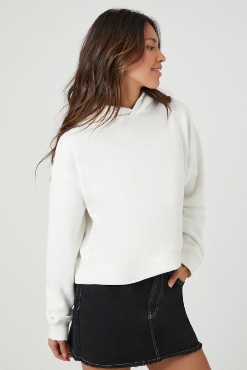 Sudadera con Capucha Forever 21 Organically Grown Cotton Mujer Blancas | bROHiFW9kzb