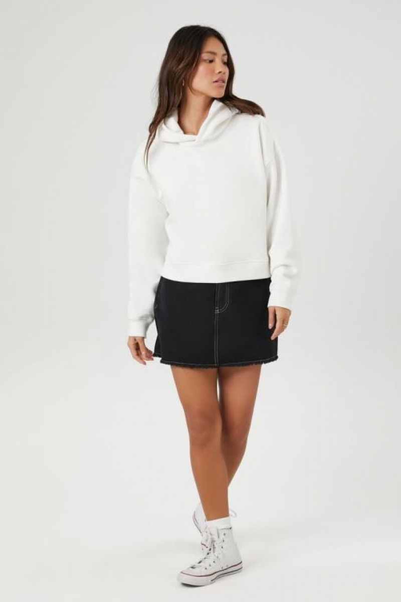 Sudadera con Capucha Forever 21 Organically Grown Cotton Mujer Blancas | bROHiFW9kzb