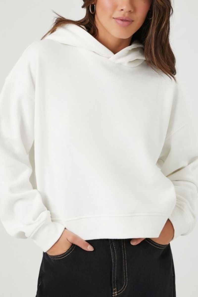 Sudadera con Capucha Forever 21 Organically Grown Cotton Mujer Blancas | bROHiFW9kzb