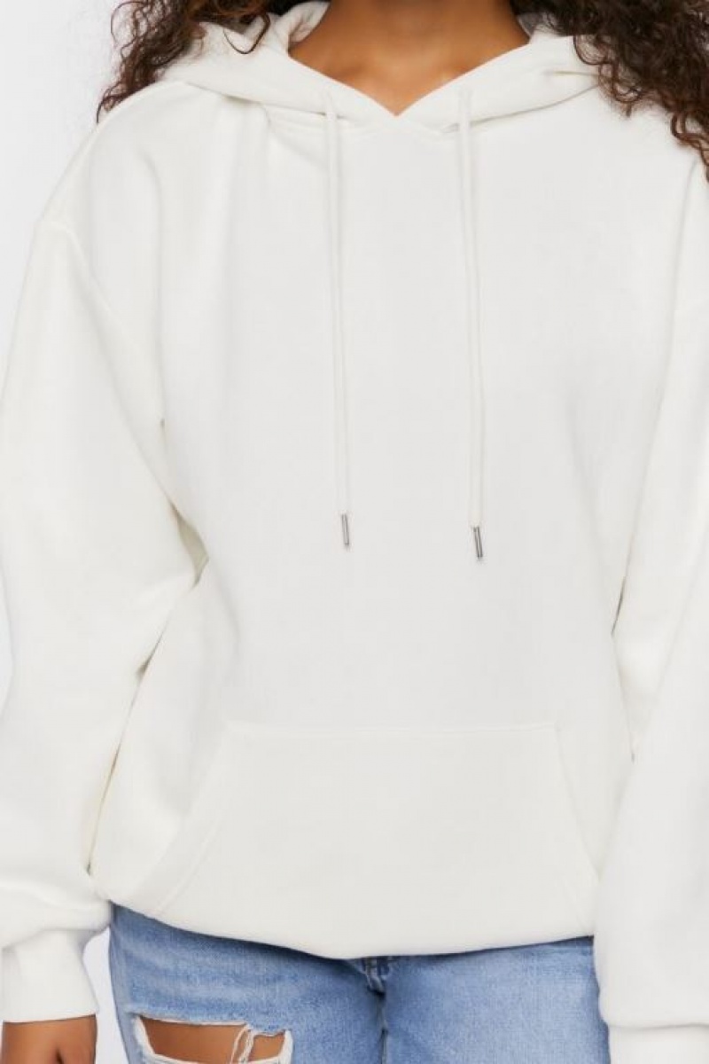 Sudadera con Capucha Forever 21 Studded Flame Cutout Mujer Creme Plateadas | jS3xecKvqHM