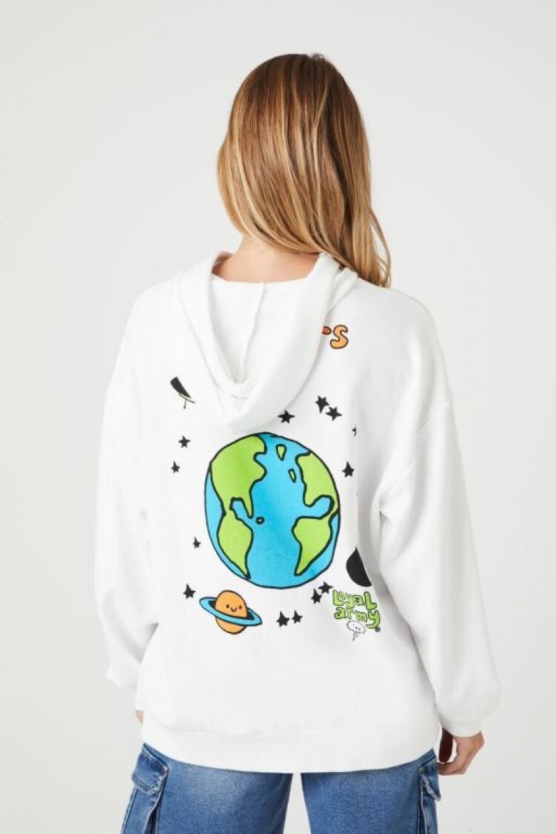 Sudadera con Capucha Forever 21 Sup Losers Alien Estampadas Mujer Blancas Multicolor | O3SpfYSsjYc