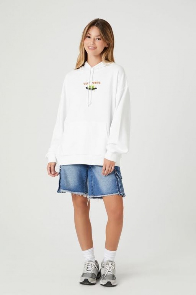 Sudadera con Capucha Forever 21 Sup Losers Alien Estampadas Mujer Blancas Multicolor | O3SpfYSsjYc