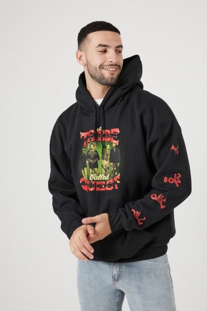 Sudaderas Forever 21 A Tribe Called Quest Hombre Negras Multicolor | BAUoGalh6QB