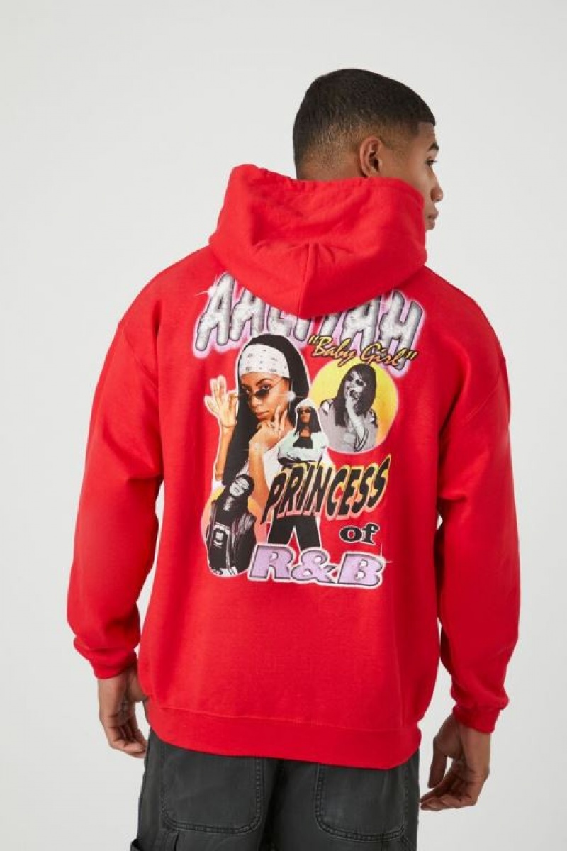 Sudaderas Forever 21 Aaliyah Estampadas Hombre Rojas Multicolor | nnOecMEc82g