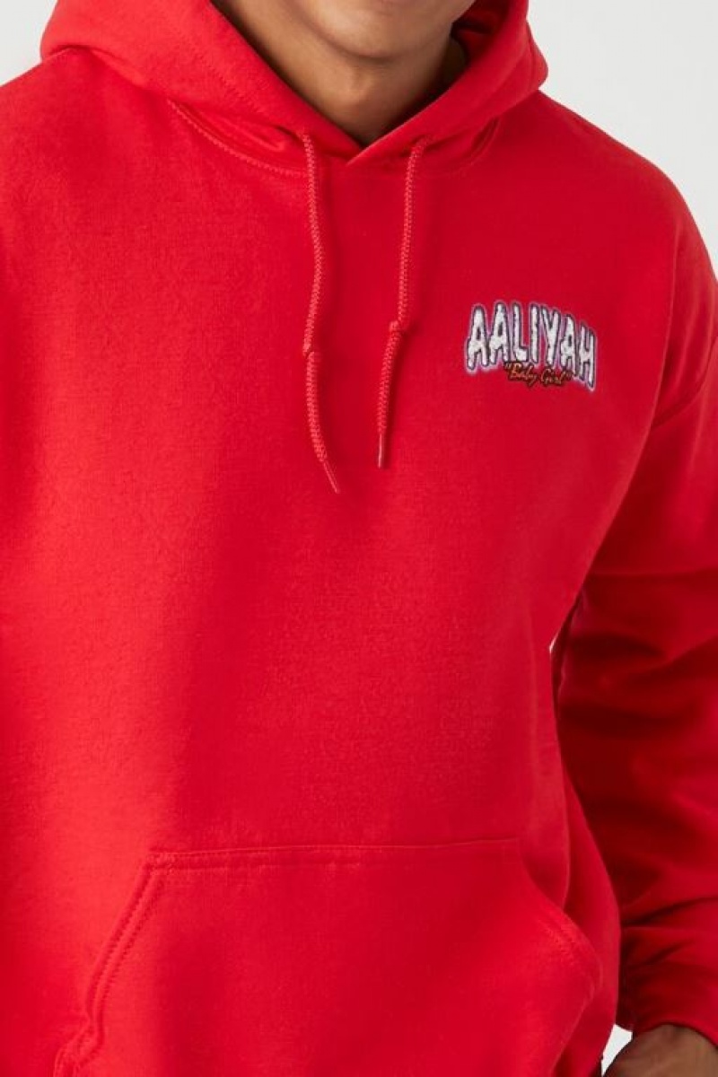 Sudaderas Forever 21 Aaliyah Estampadas Hombre Rojas Multicolor | nnOecMEc82g