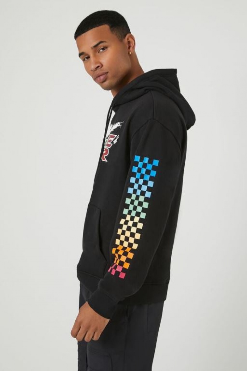 Sudaderas Forever 21 Alpine Rider Estampadas Hombre Negras Multicolor | y6wgi5gBuKw