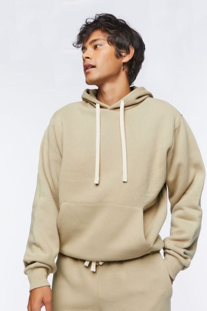 Sudaderas Forever 21 Basic Drawstring Hombre Gris Marrones | phiiL1DkeFN