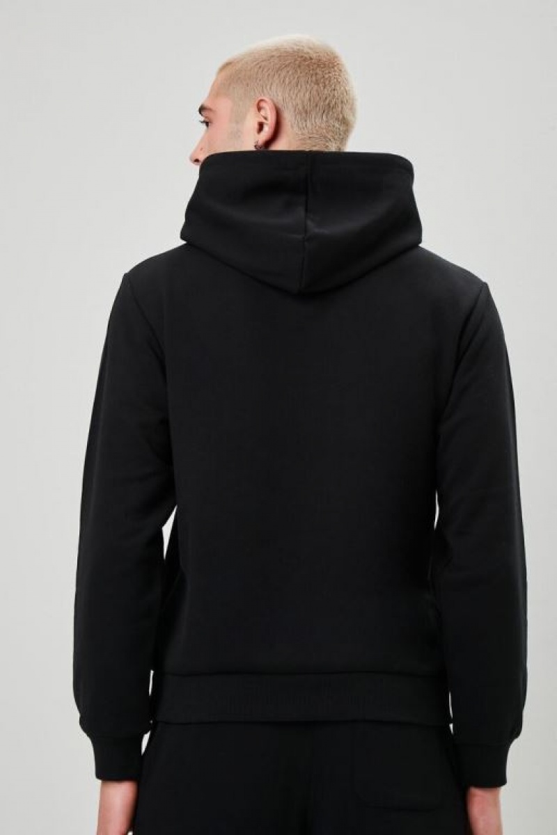 Sudaderas Forever 21 Basic Drawstring Hombre Negras | JohsqHr3zr7