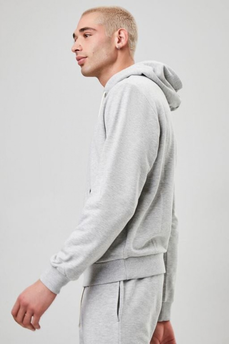 Sudaderas Forever 21 Basic Heathered Drawstring Hombre Gris | bbxzxgS85AP