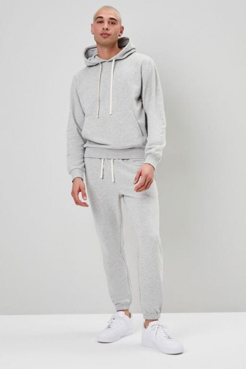 Sudaderas Forever 21 Basic Heathered Drawstring Hombre Gris | bbxzxgS85AP