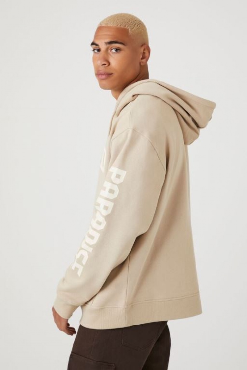 Sudaderas Forever 21 Blessed Paradise Estampadas Hombre Gris Marrones Creme | lJzva2Sh3Pn