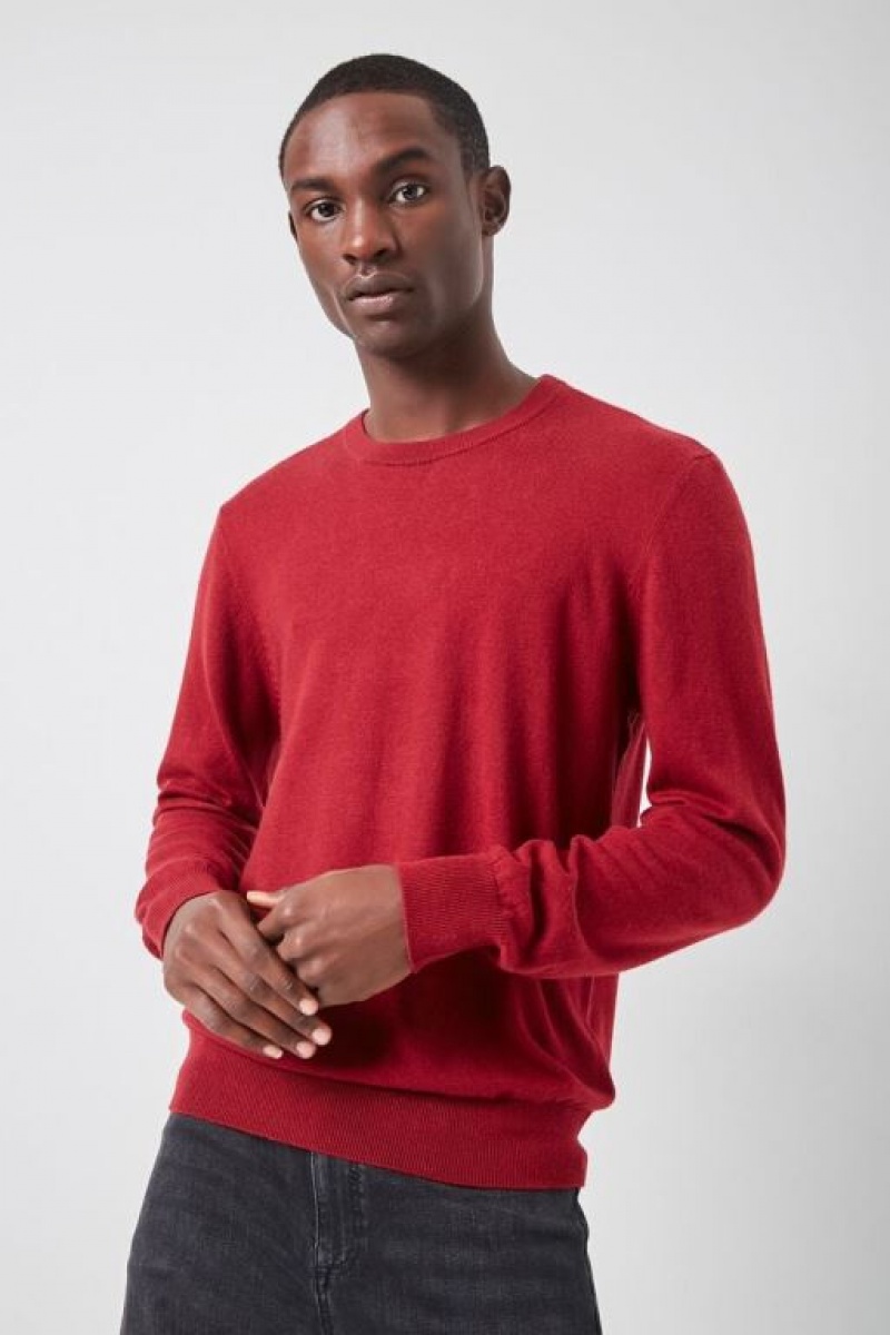 Sudaderas Forever 21 Cashmere Blend Crew Neck Hombre Burdeos | 7taUWEFCFSA