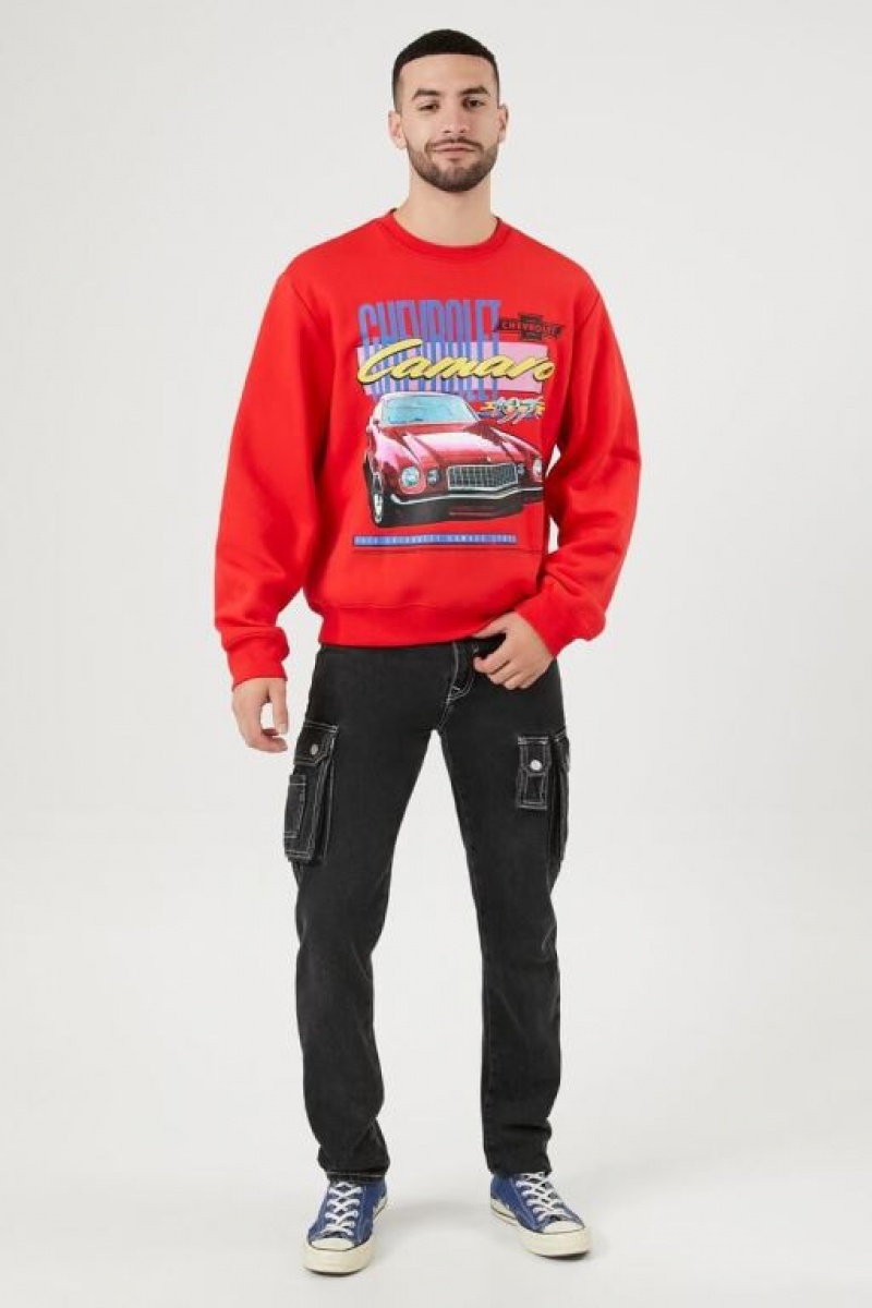 Sudaderas Forever 21 Chevrolet Camaro Estampadas Hombre Rojas Multicolor | 1LjC3HVttxW