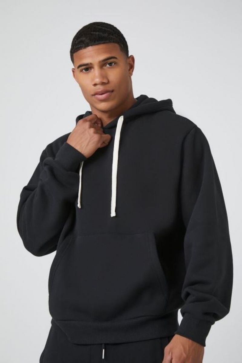 Sudaderas Forever 21 Cotton Blend Drop Sleeve Hombre Negras | R7JvQFQP6my