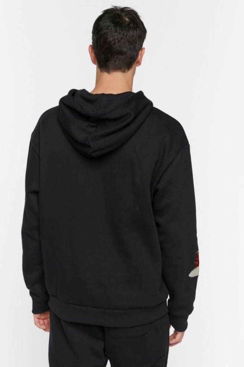 Sudaderas Forever 21 Embroidered Cabin Hombre Negras Multicolor | JeZSvykXkNj