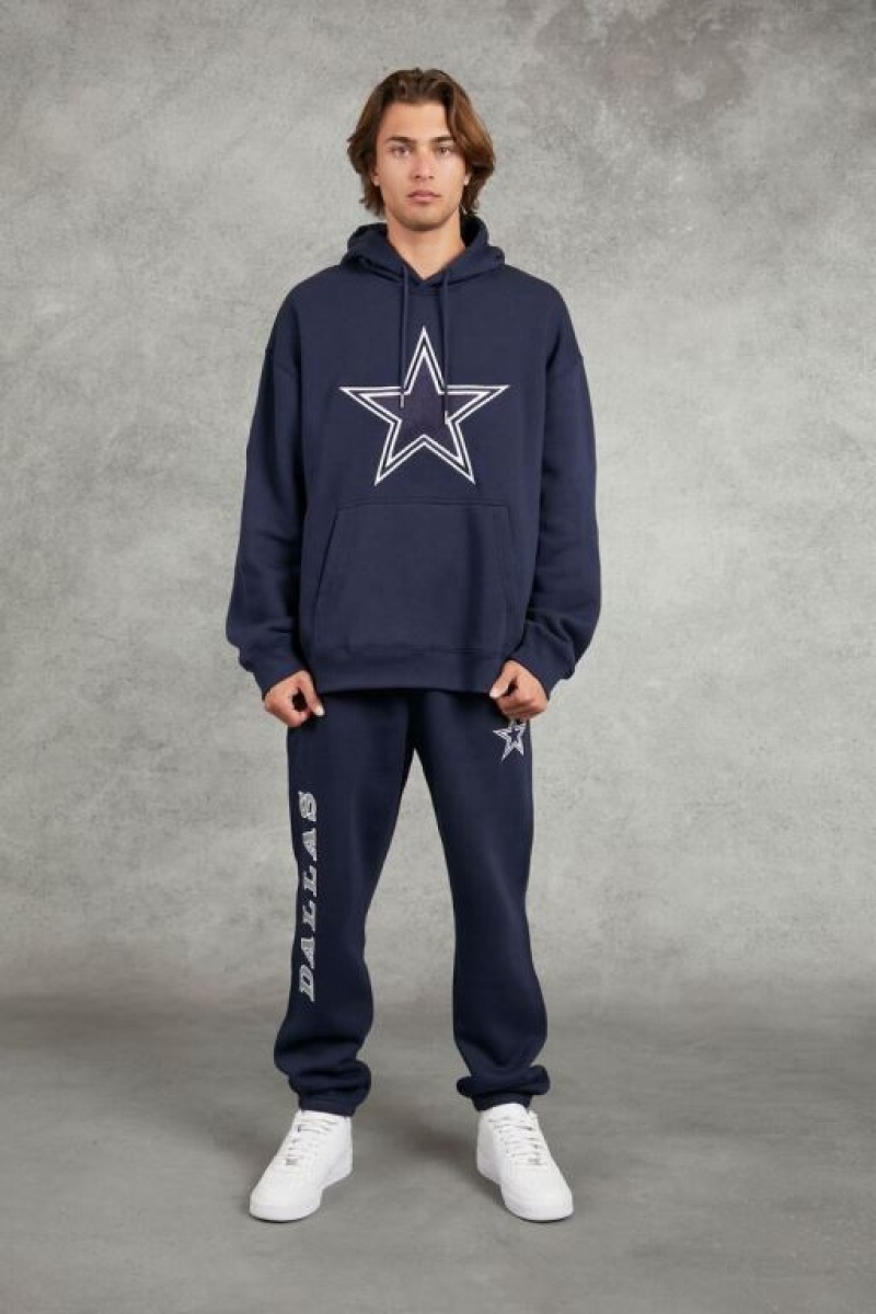 Sudaderas Forever 21 Embroidered Dallas Cowboys Hombre Azules Multicolor | g0McvAUMeDs