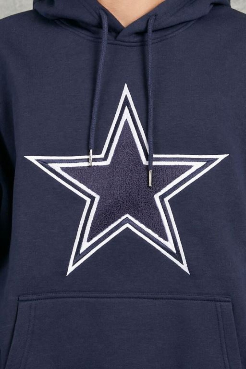 Sudaderas Forever 21 Embroidered Dallas Cowboys Hombre Azules Multicolor | g0McvAUMeDs